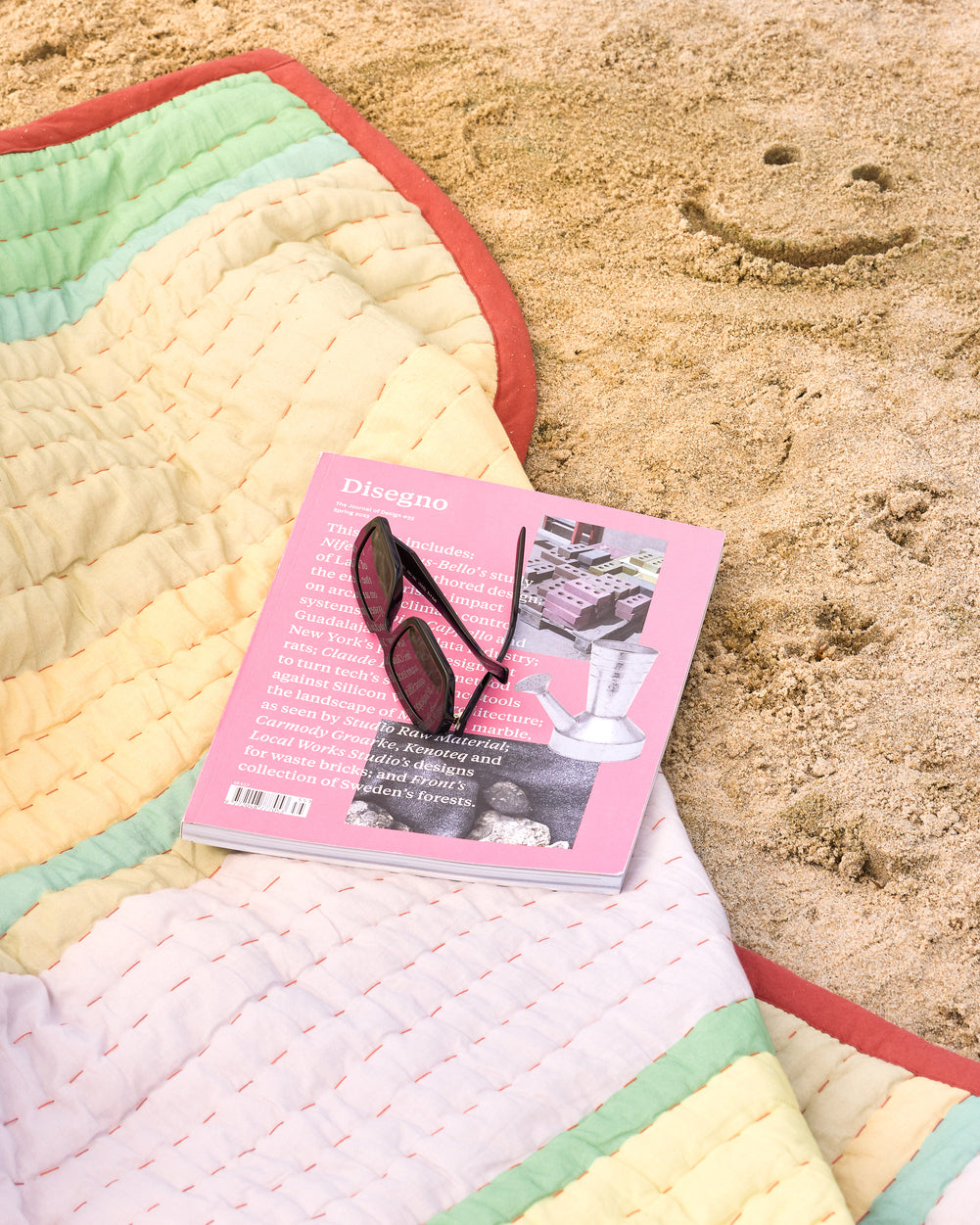 Boutis "Pavilion" colorblock - Corail