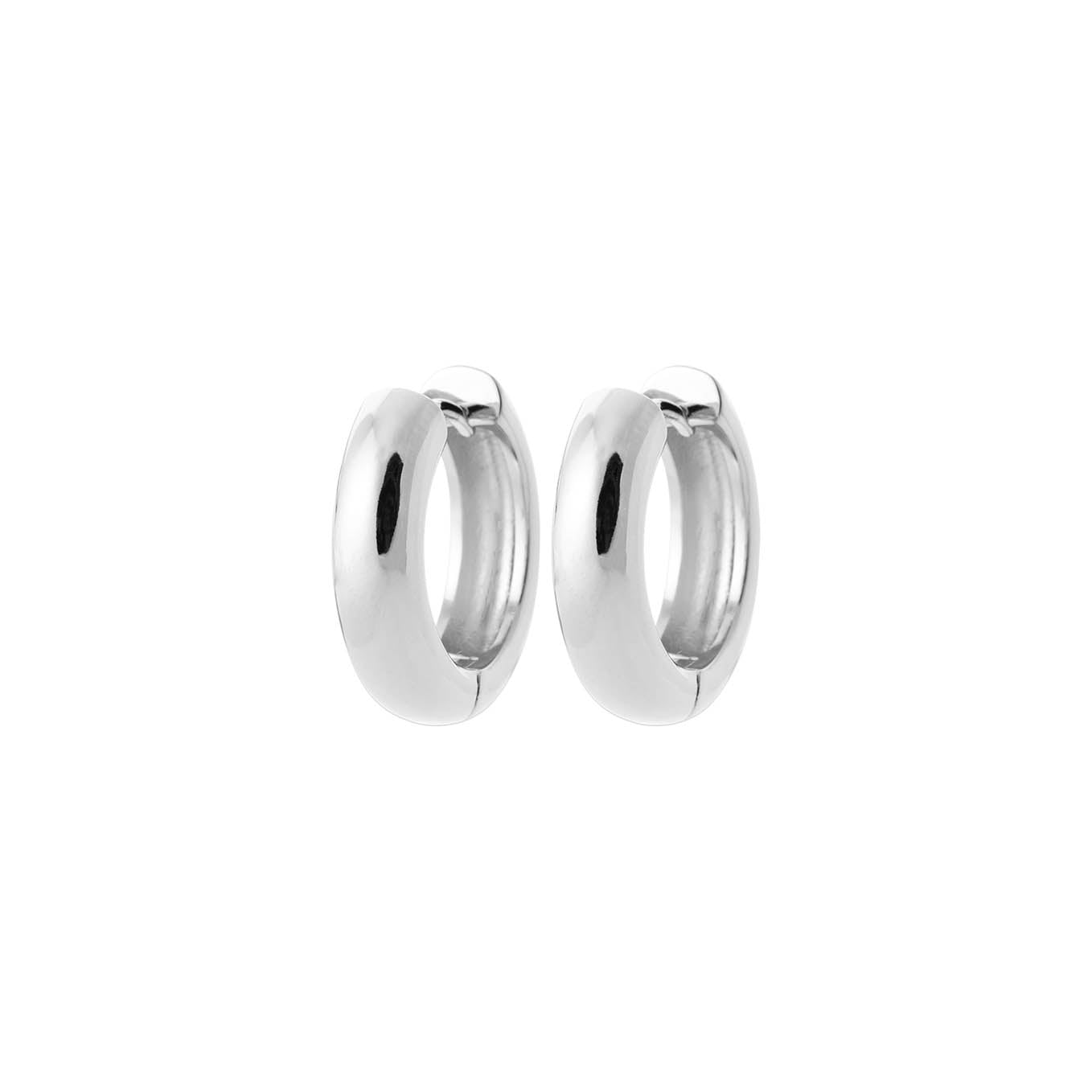 Petites créoles "tube" Argent 20mm