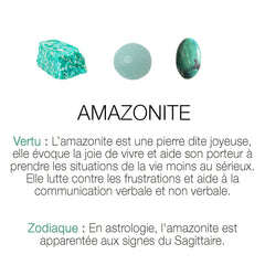 Bracelet-cordon "Madeleine" - Amazonites