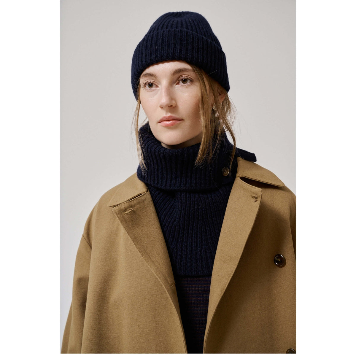 Bonnet "Valley" laine Mérinos - Dark navy