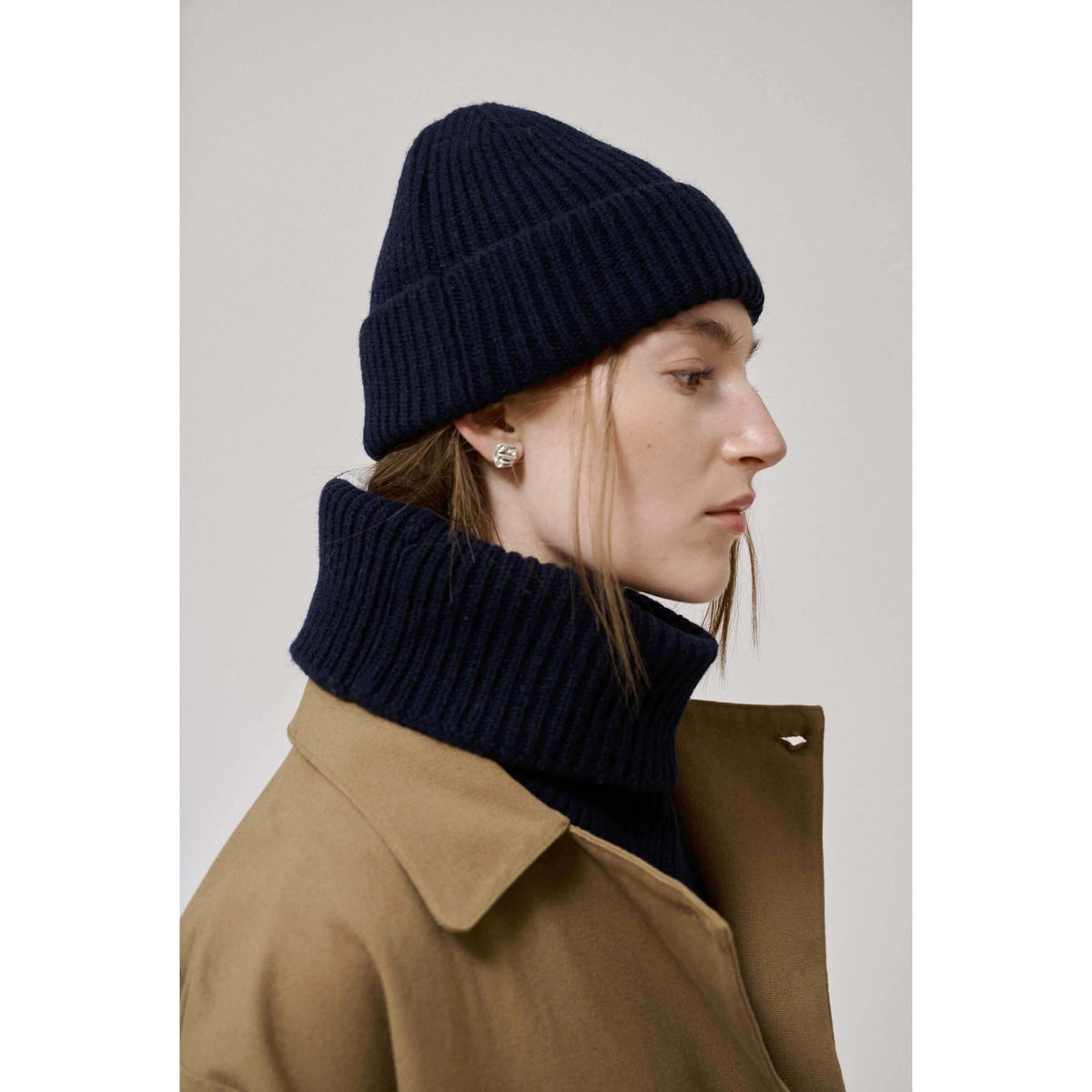 Bonnet "Valley" laine Mérinos - Dark navy