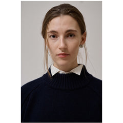 Pull "Valley" laine Mérinos - Dark navy