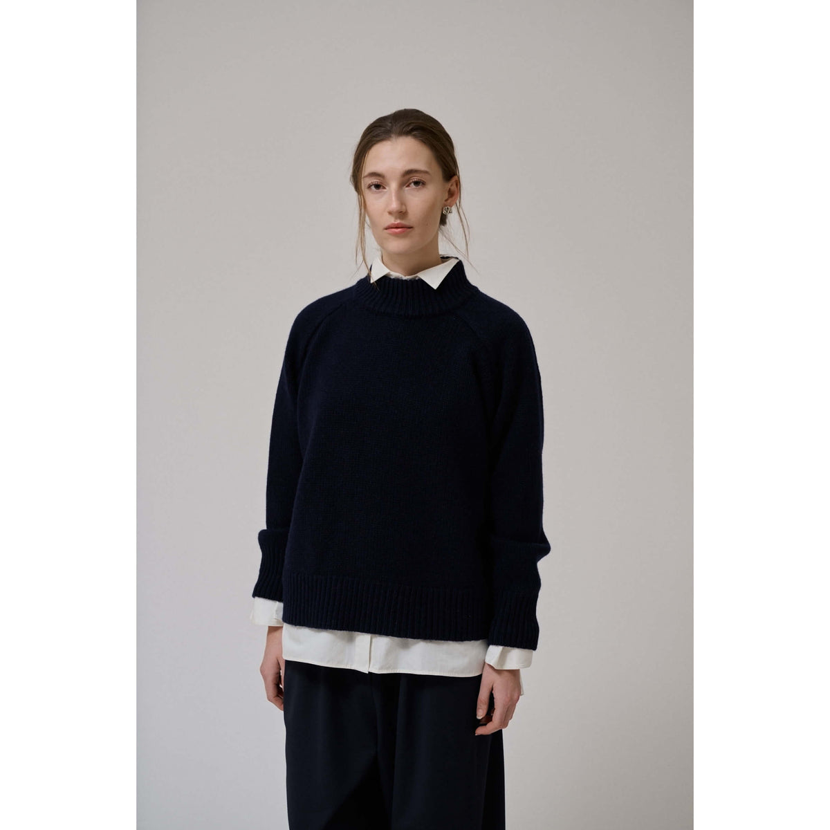 Pull "Valley" laine Mérinos - Dark navy