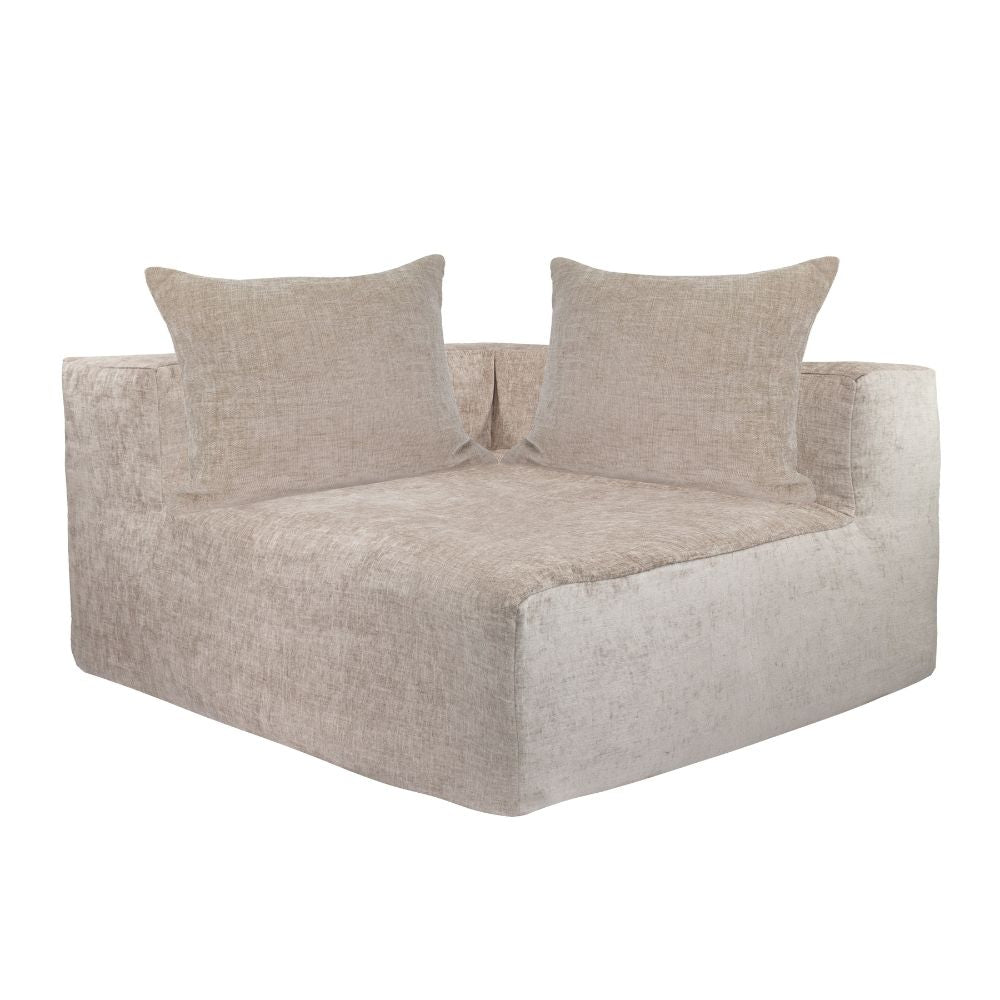 Canapé d'angle "Slow Coin" Velours chenille