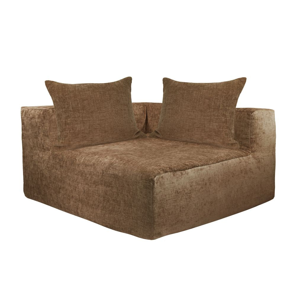 Canapé d'angle "Slow Coin" Velours chenille