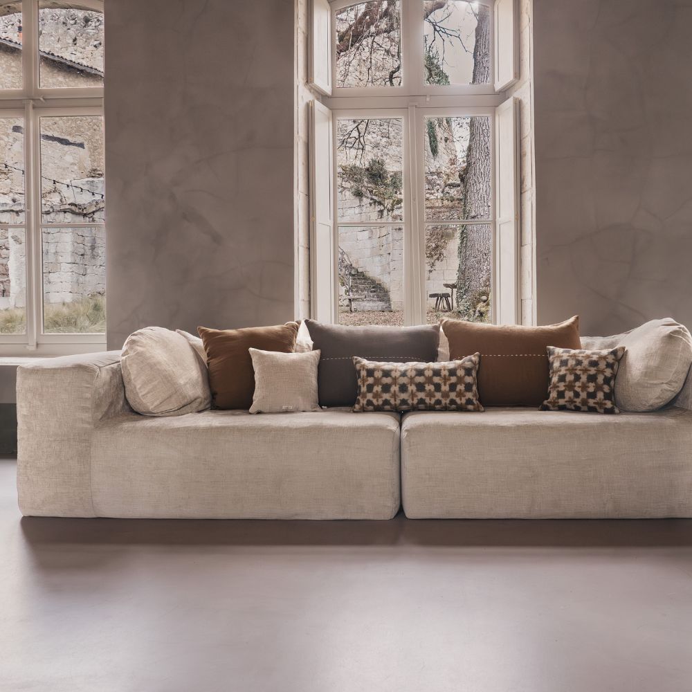 Canapé 4pl. XL "Slow Family" Velours chenille