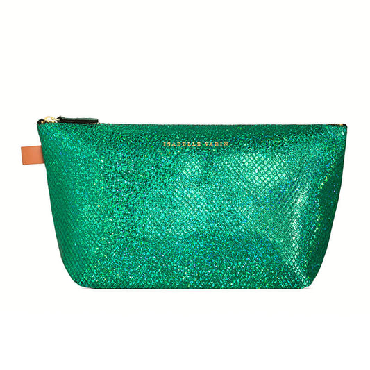 Grande trousse "Mild" cuir Facette Vert