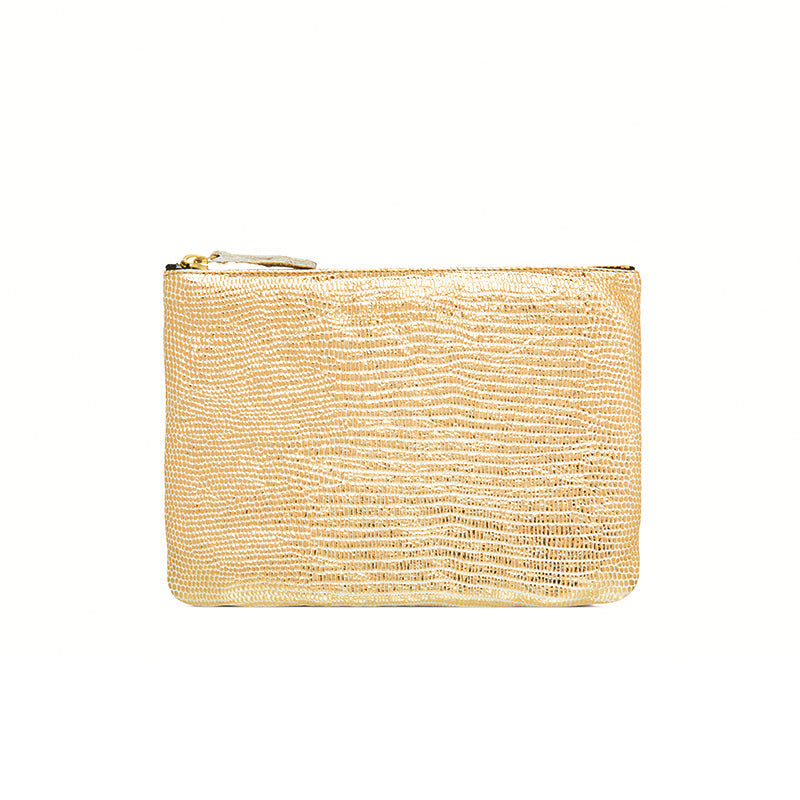 Petite pochette "Monoï" cuir Turtle Gold