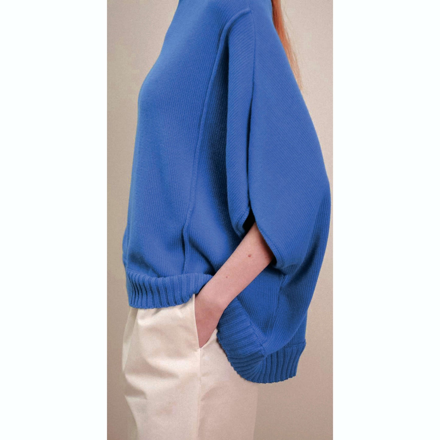 Pull oversize poncho - Outremer