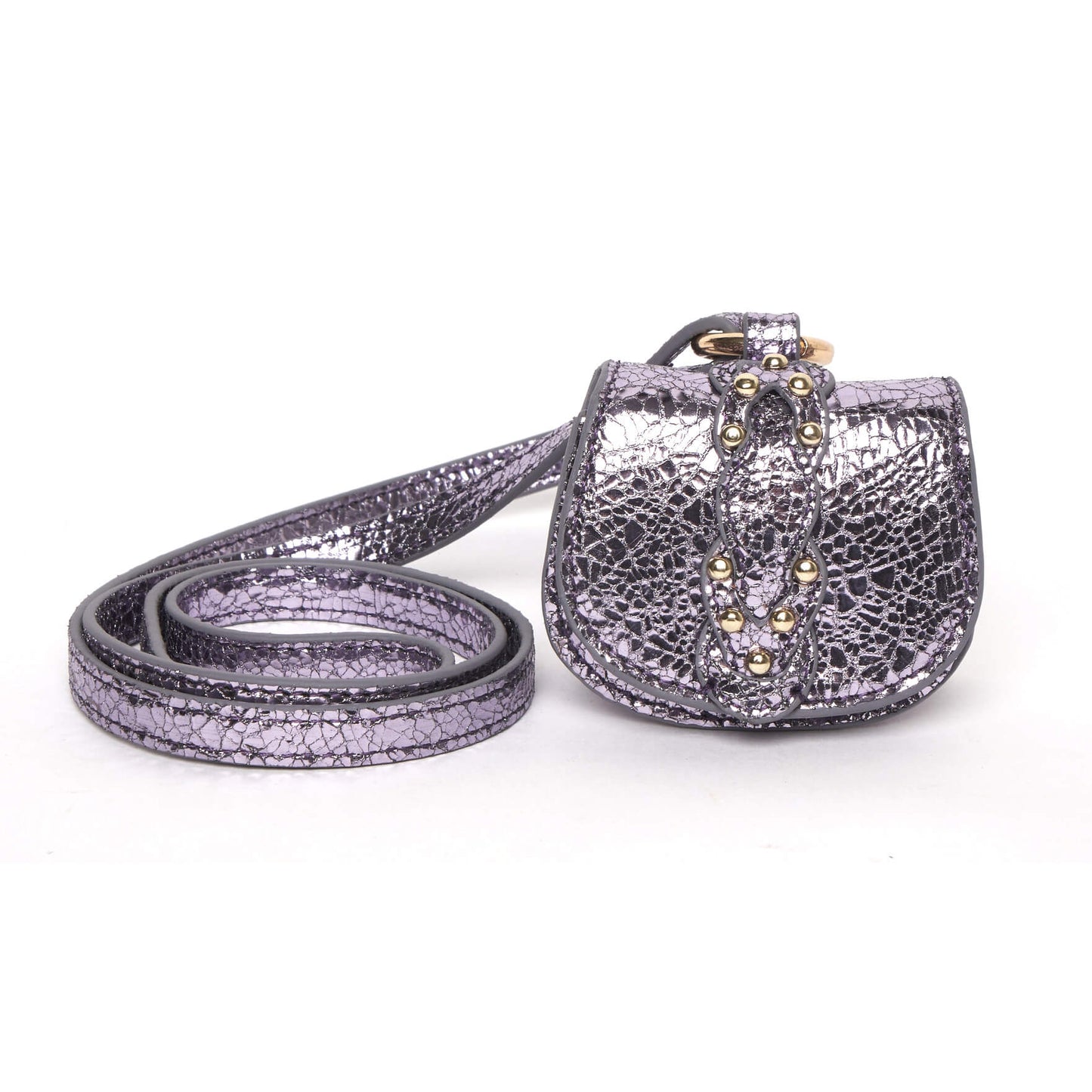 Porte-pods "Edro" cuir Foil Orchidée