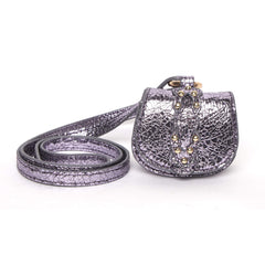 Porte-pods "Edro" cuir Foil Orchidée