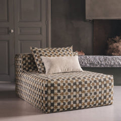 Coussin lin & velours "Zia Rimbaud"