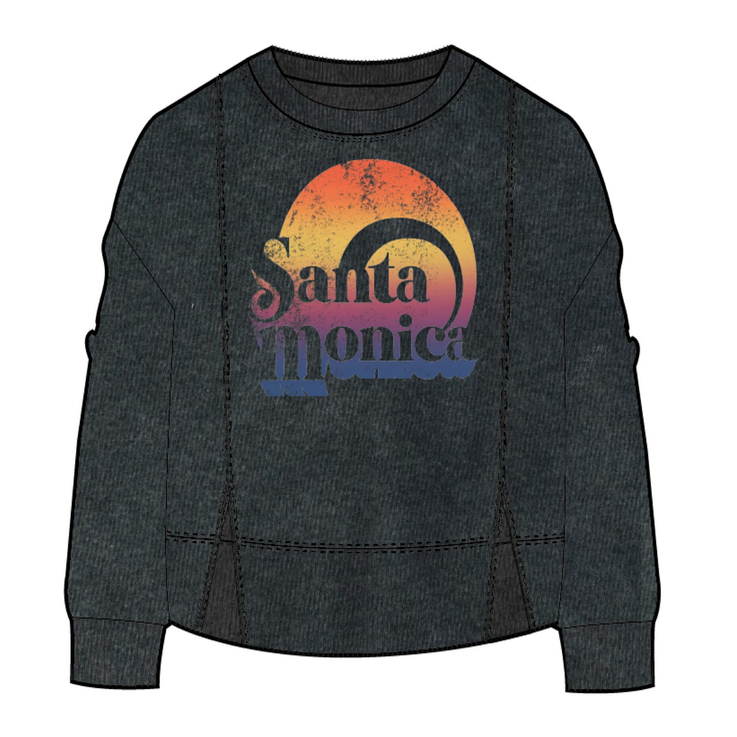 Sweat "Santa Monica" - Acid grey