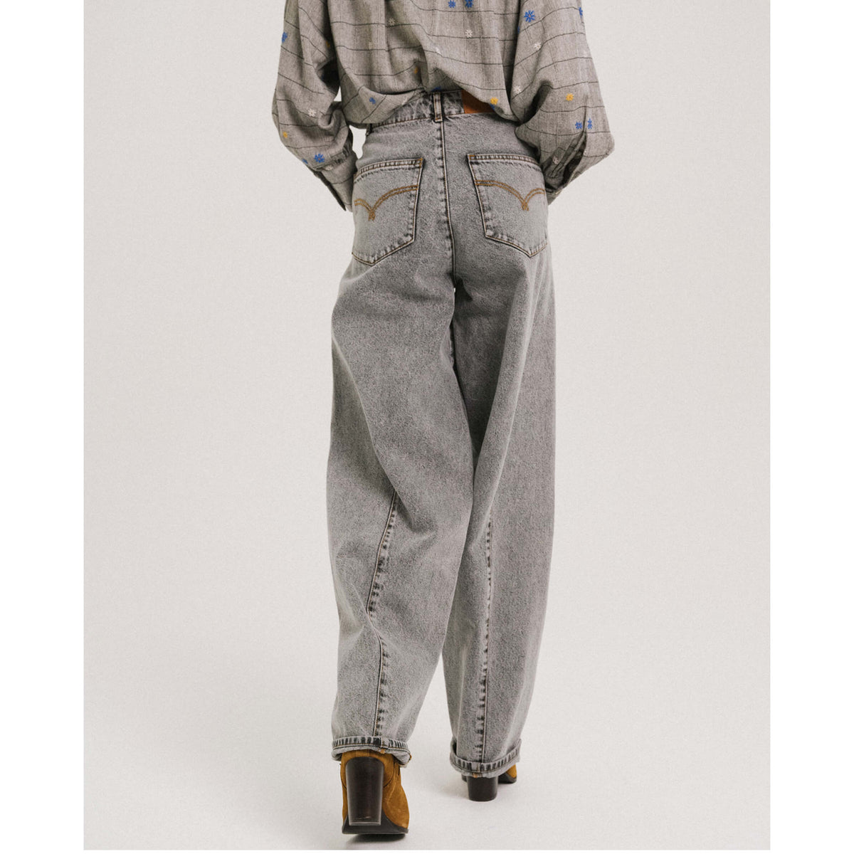 Jean barrel "Fedison" denim nuage