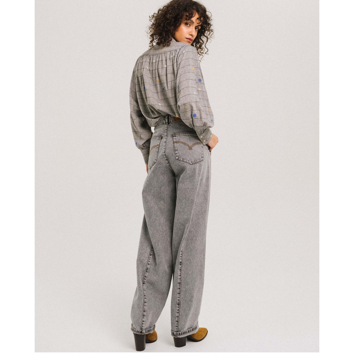 Jean barrel "Fedison" denim nuage