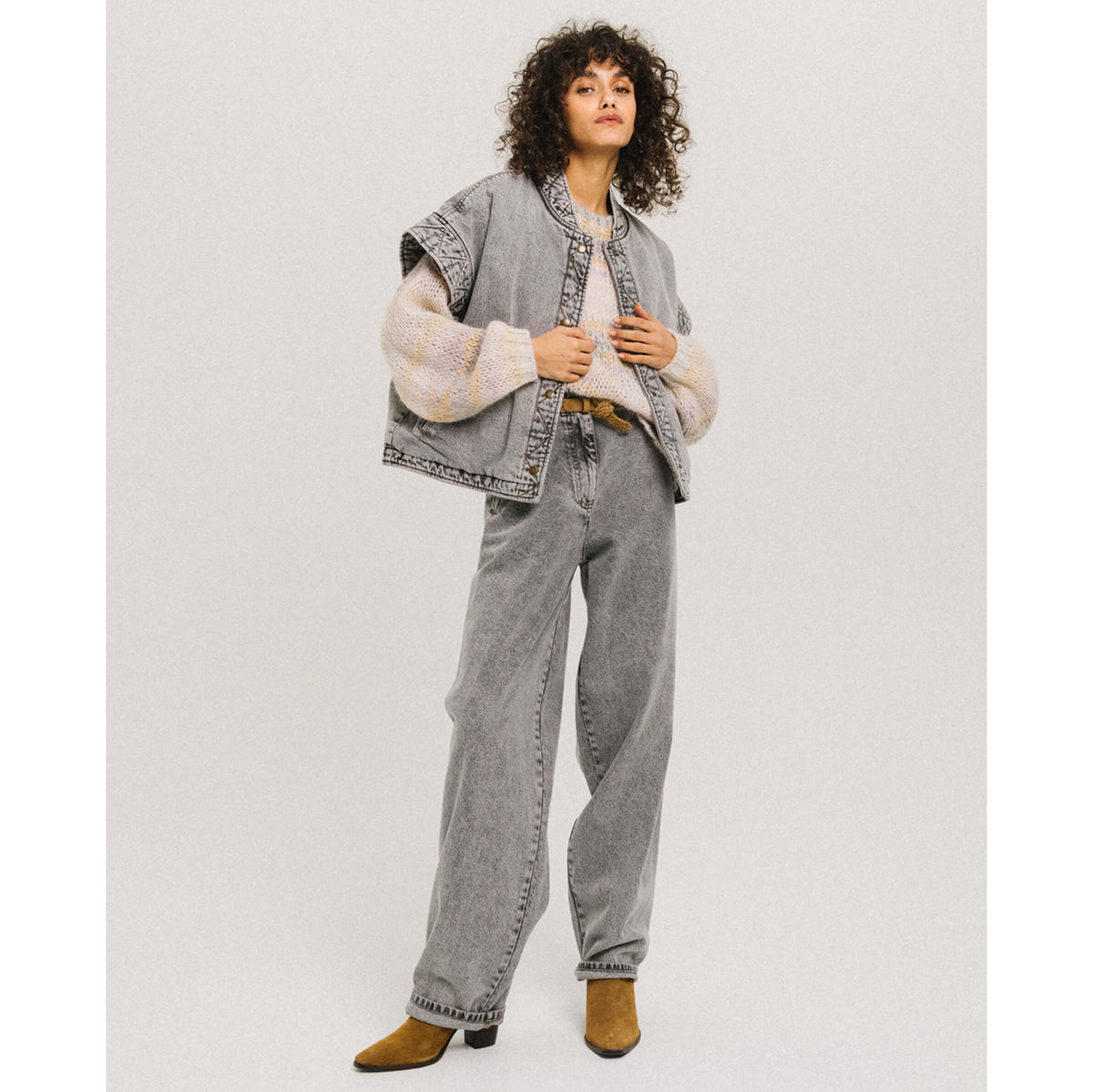 Jean barrel "Fedison" denim nuage