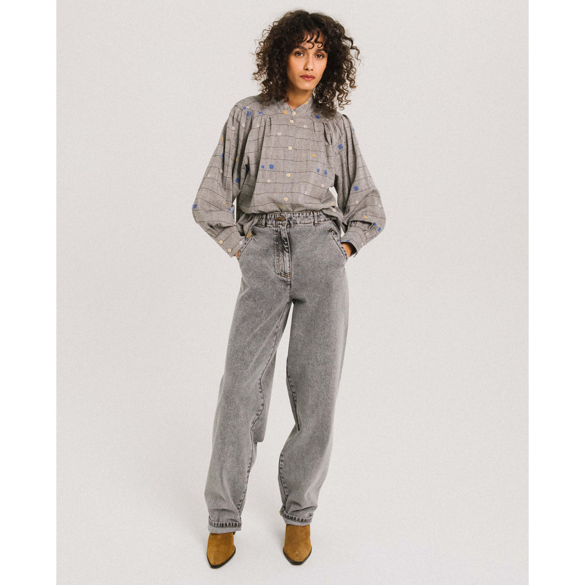 Jean barrel "Fedison" denim nuage