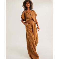 Pantalon loose "Ejaz" - Noisette