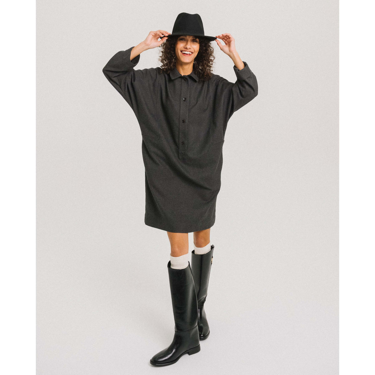 Robe "Félicie" - Anthracite