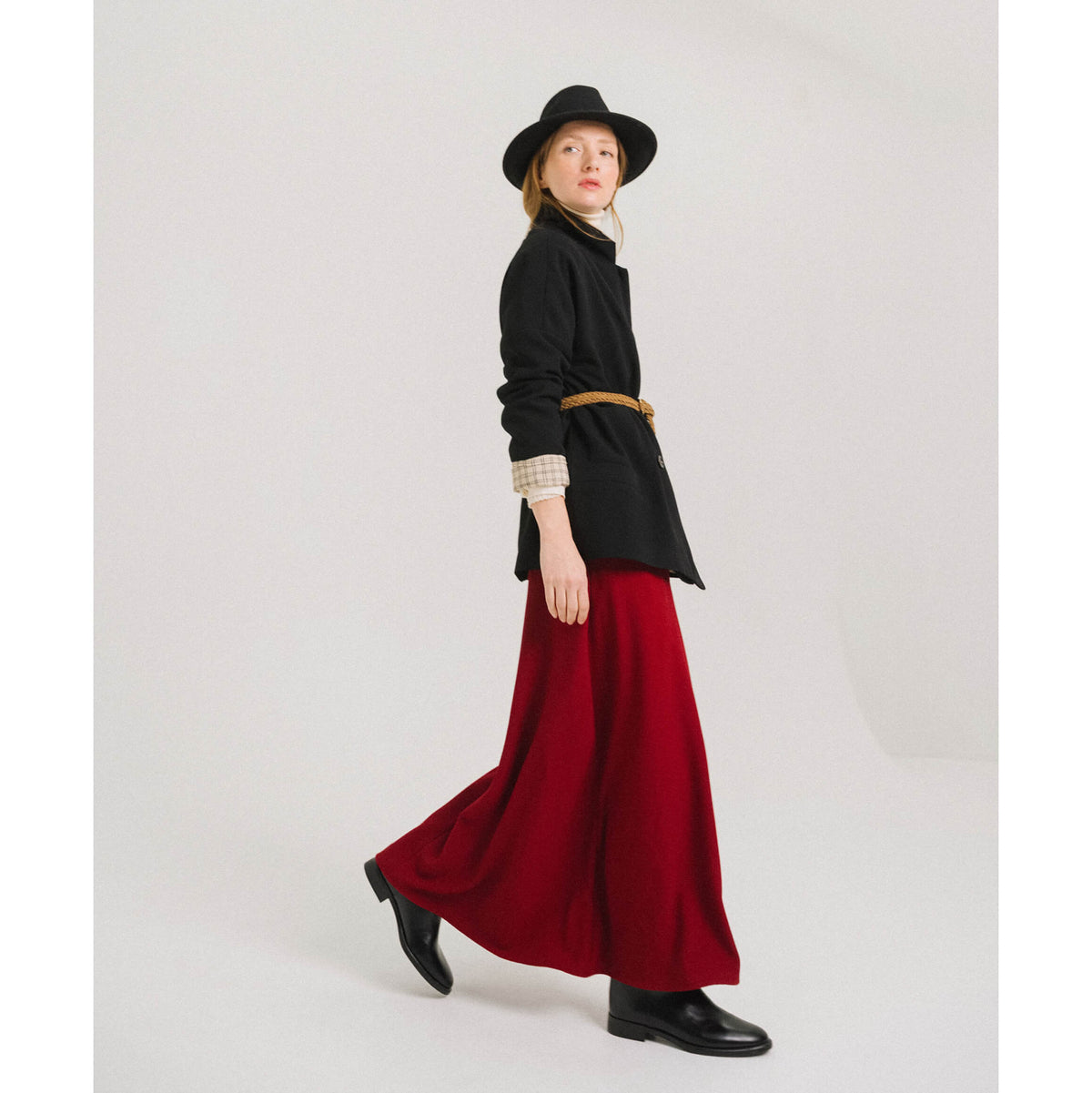 Veste crêpe "Etoile Tribu" - Noir