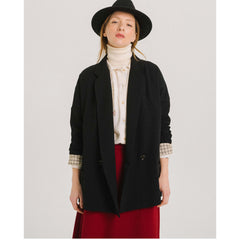 Veste crêpe "Etoile Tribu" - Noir