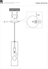 Suspension céramique - Rosewood