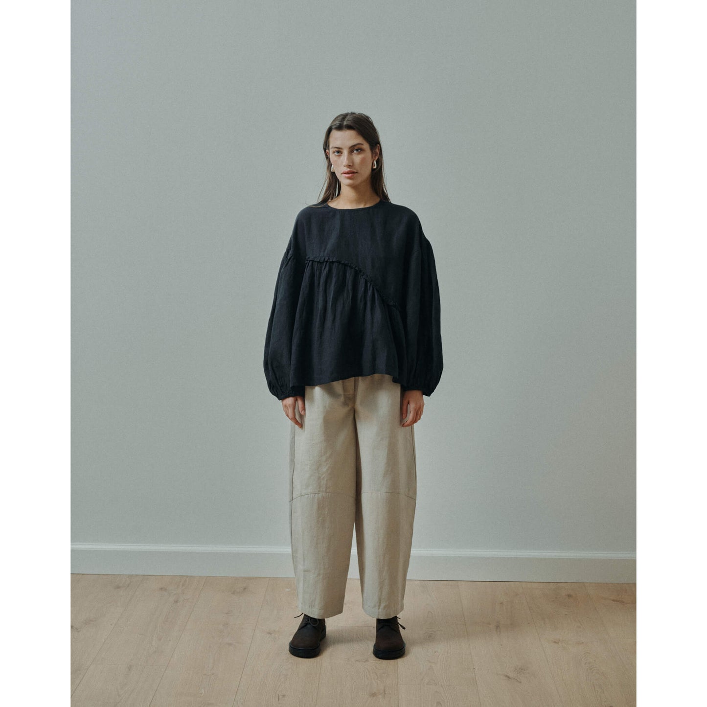 Pantalon barrel "Vera" - Oatmeal