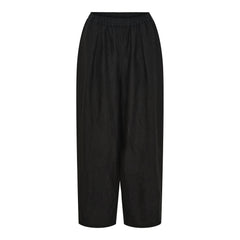 Pantalon barrel "Billie" lin - Black