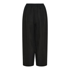 Pantalon barrel "Billie" lin - Black