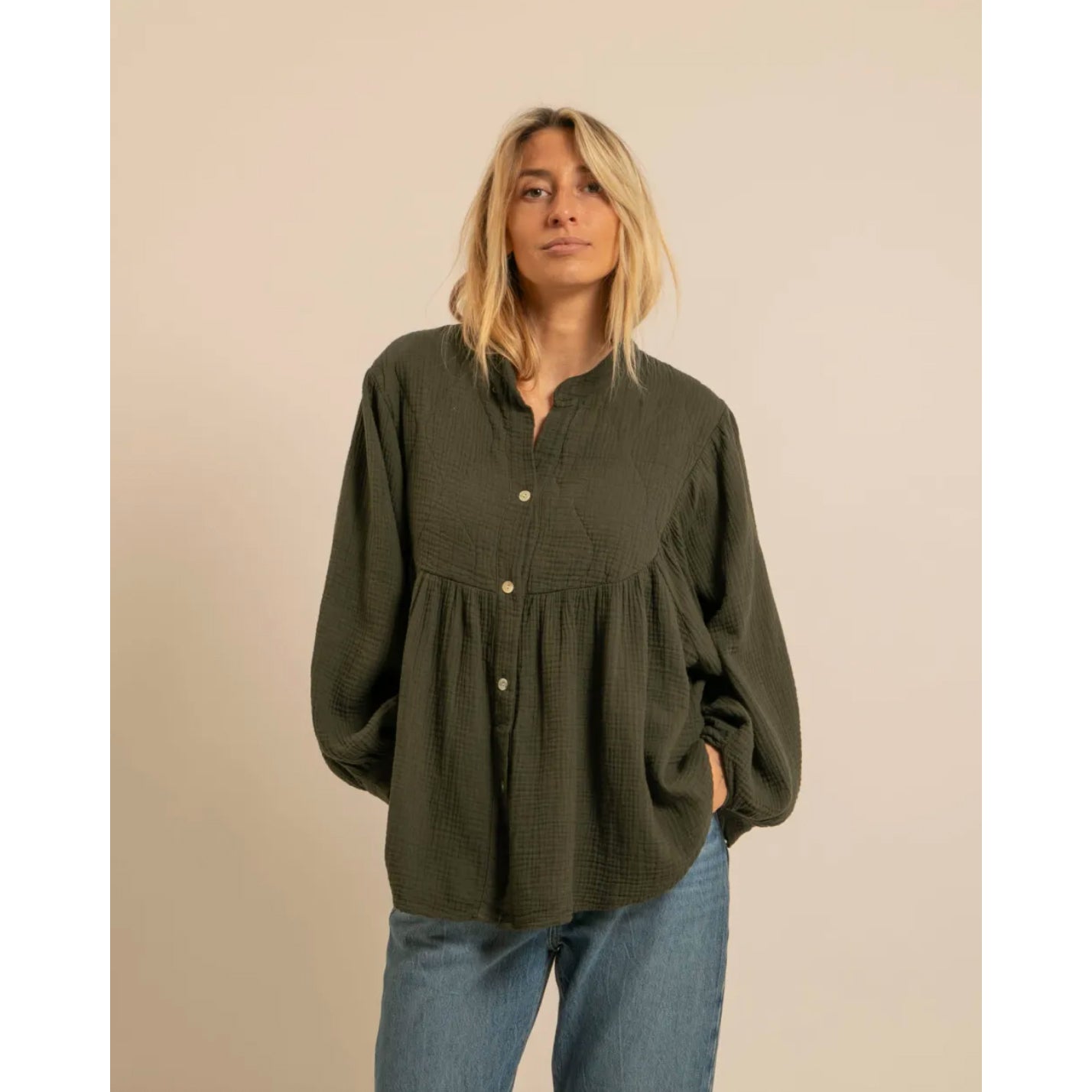 Blouse "Los Angeles" - Kaki