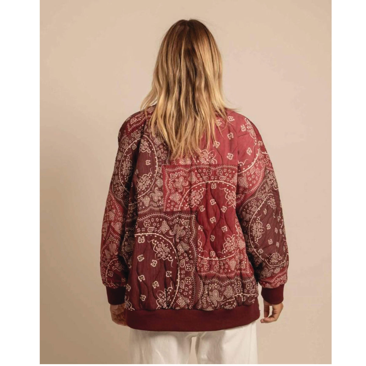 Bomber "Detroit Bandana patch" - Bordeaux