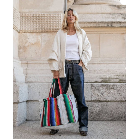Cabas "Philadelphie" - rayure Mexicaine