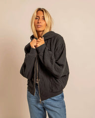 Hoodie-kimono "Washington" - Noir