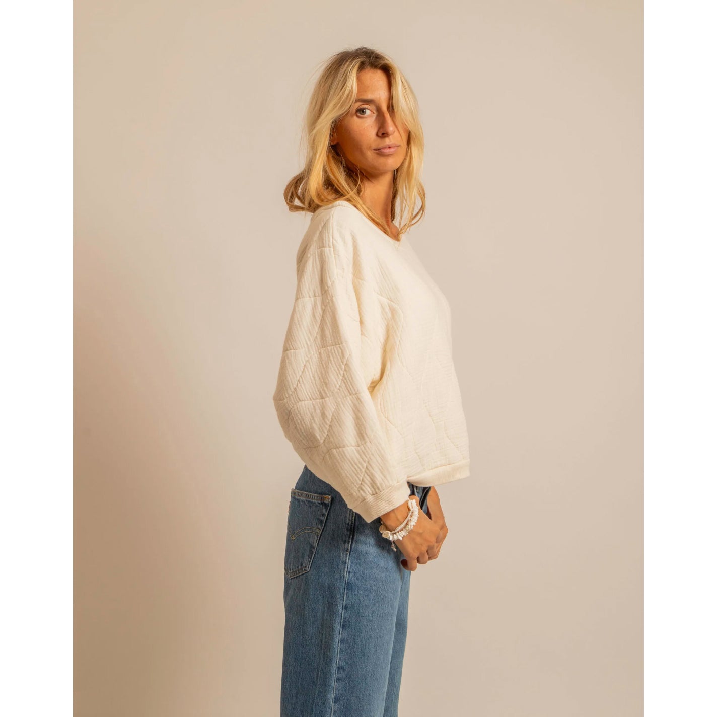 Sweat-shirt "Memphis" - Crème