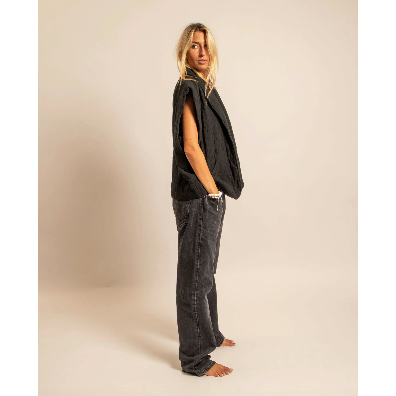 Veste sans manches "Brooklyn" - Noir