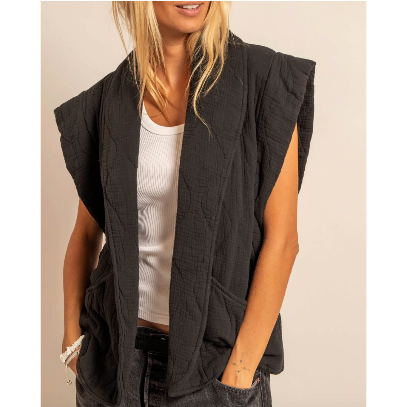 Veste sans manches "Brooklyn" - Noir