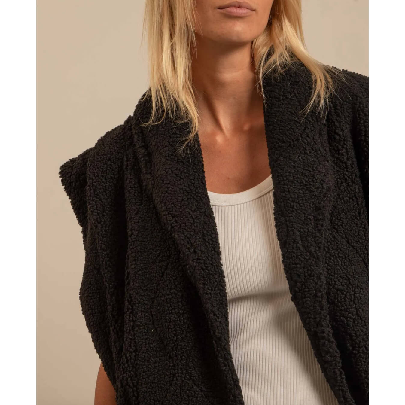 Veste sans manches "Brooklyn Sherpa" - Noir