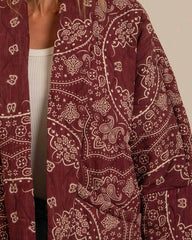 Kimono "Chicago Bandana" - Bordeaux