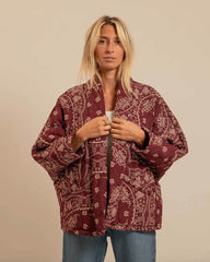 Kimono "Chicago Bandana" - Bordeaux