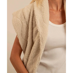 Veste sans manches "Brooklyn sherpa" - Crème