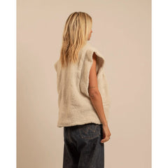 Veste sans manches "Brooklyn sherpa" - Crème