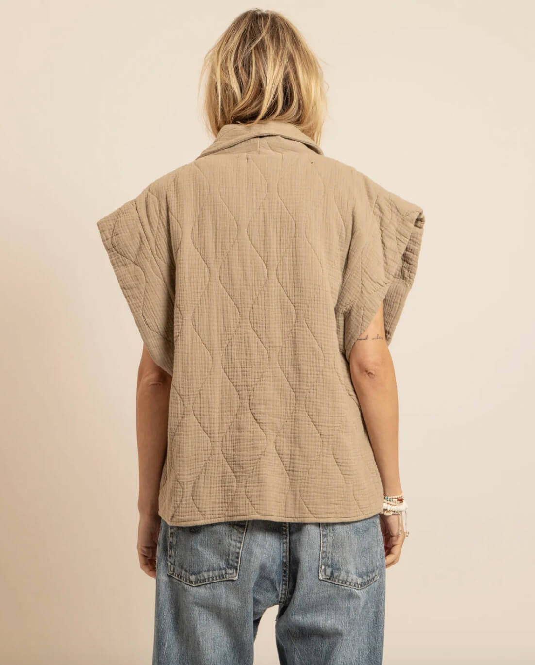 Veste sans manches "Brooklyn" - Beige