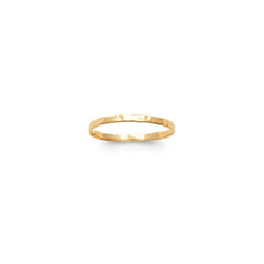 Bague fine martelée - plaqué Or