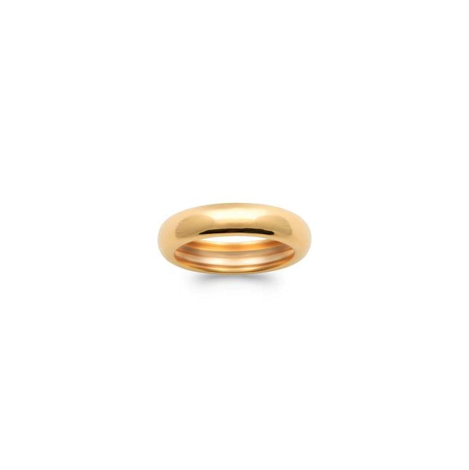 Bague "demi-tube" - plaqué Or