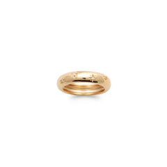 Bague "demi-tube" Zircons - plaqué Or