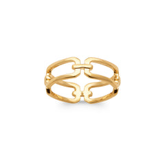 Bague-chaîne - plaqué Or