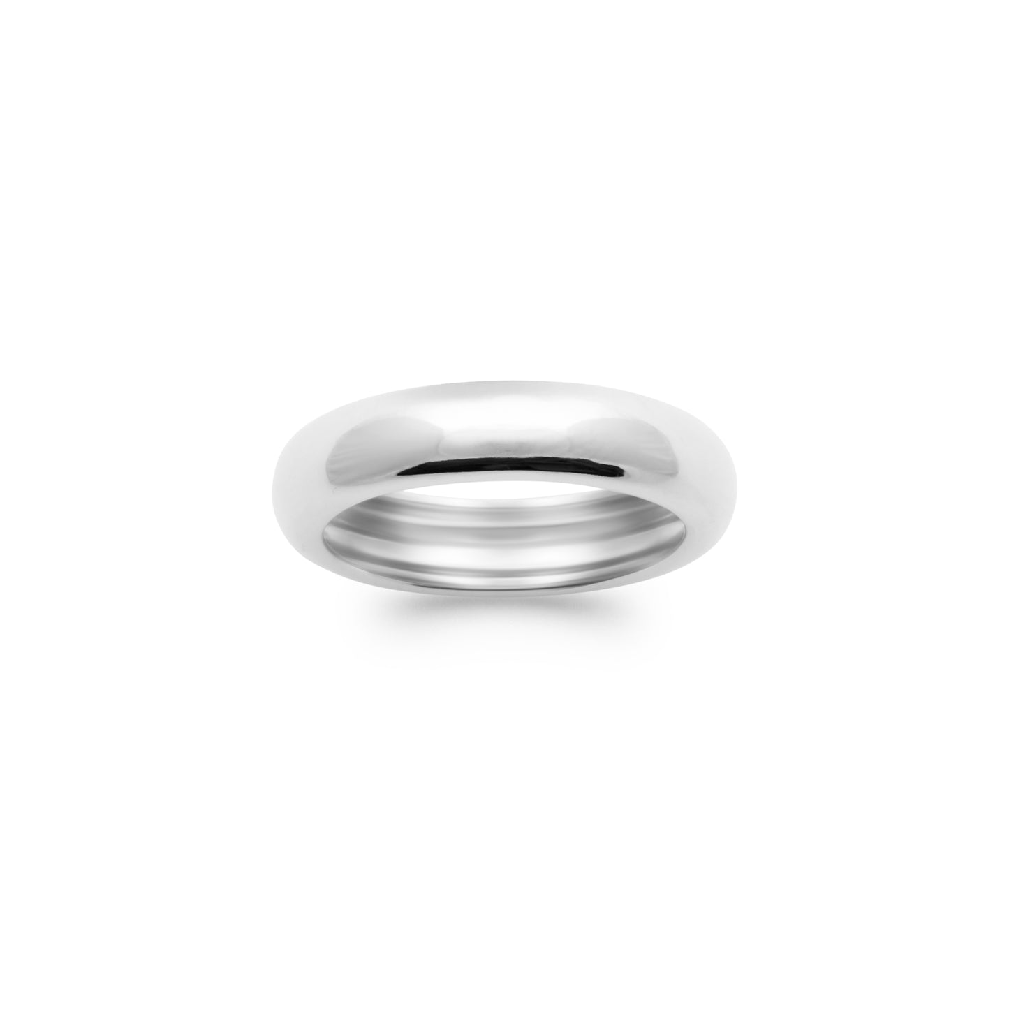 Bague "demi-tube" Argent