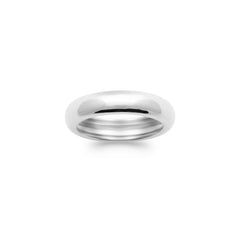 Bague "demi-tube" Argent