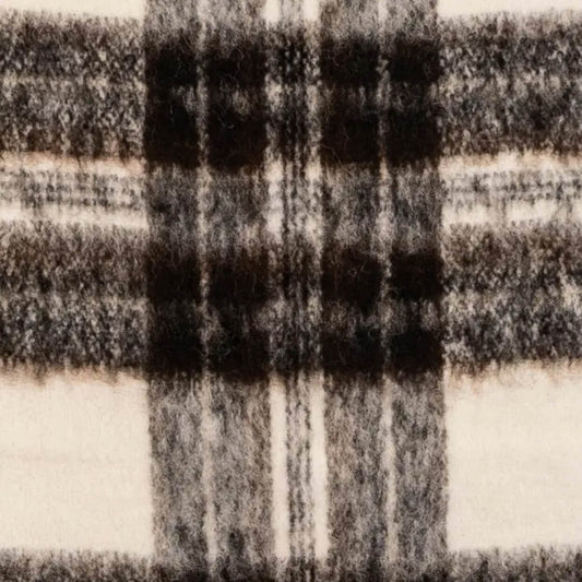 Plaid mohair tartan - Noir/blanc