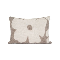 Coussin en laine à motifs fleuris "Mimo" - Quartz